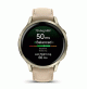 Venu 4 - 41 mm Lunar Gold with Bone Silicone Band and Light Sand Leather Band - 010-03013-03 - Garmin